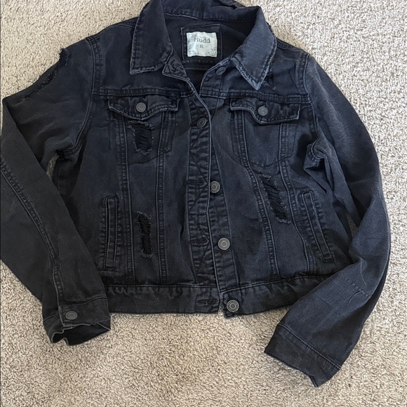 Mudd Black Distressed Kids Jacket - Picture 1 of 5